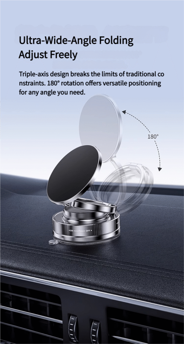 THEPANDAPOT｜360 Adjustable Vacuum Magnetic Phone Holder,Suction Cup Phone Mount for Magsafe, Portable Cell Phone Holder for Car, Makeup/Gym/Mirror,Fit for All iphone and Android Phone - 图片 6