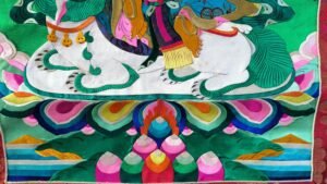 embroidery, applique thangka