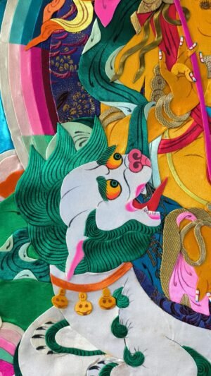 embroidery, applique thangka