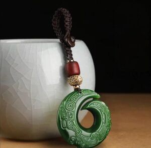 jade lucky charm keychain (2)