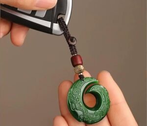 jade lucky charm keychain