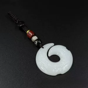 jade lucky charm keychain