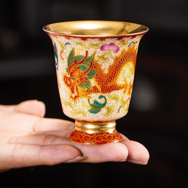 imperial porcelain enamel tea cup with gift bag imperial porcelain enamel tea cup with gift bag