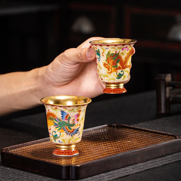 imperial porcelain enamel tea cup with gift bag imperial porcelain enamel tea cup with gift bag