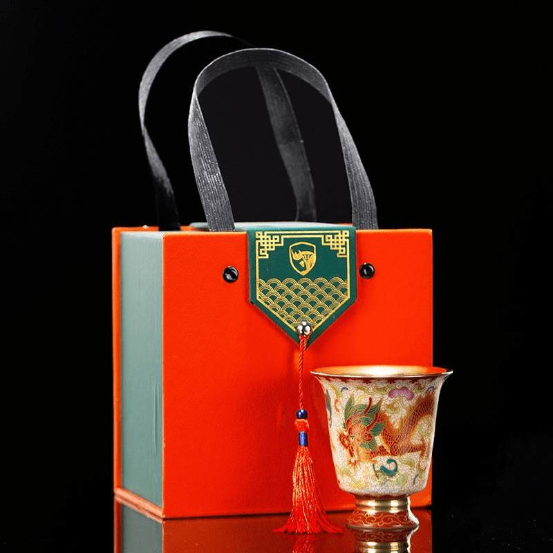 imperial porcelain enamel tea cup with gift bag imperial porcelain enamel tea cup with gift bag