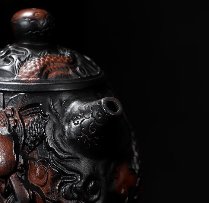 dragon egg yixing teapot with gift box