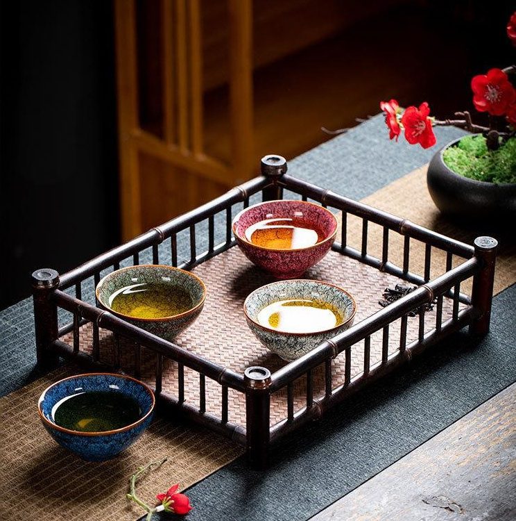 tenmoku tea cup reverie season set of 4 with gift box tenmoku tea cup reverie season set of 4 with gift box