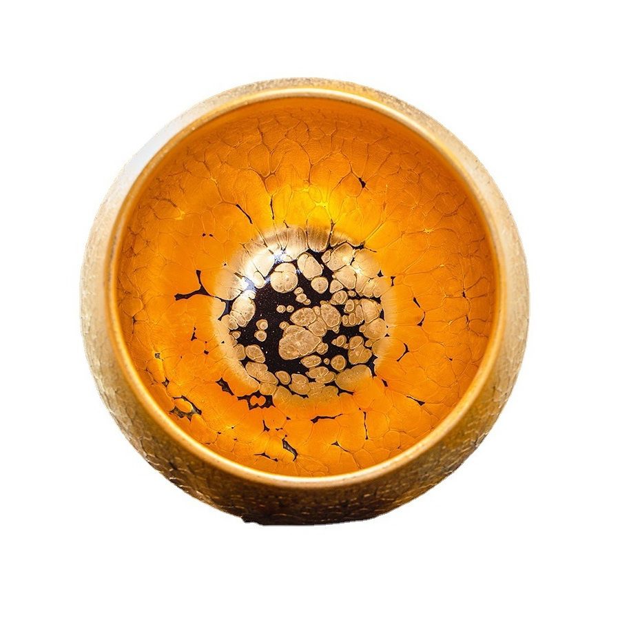 porcelain tea cups-tenmoku glaze-golden-sunburst-background porcelain tea cups-tenmoku glaze-golden-sunburst-background