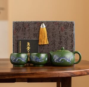 porcelain-tea-cups​-glow-yixing-teapot-handmade-glowworm-desk