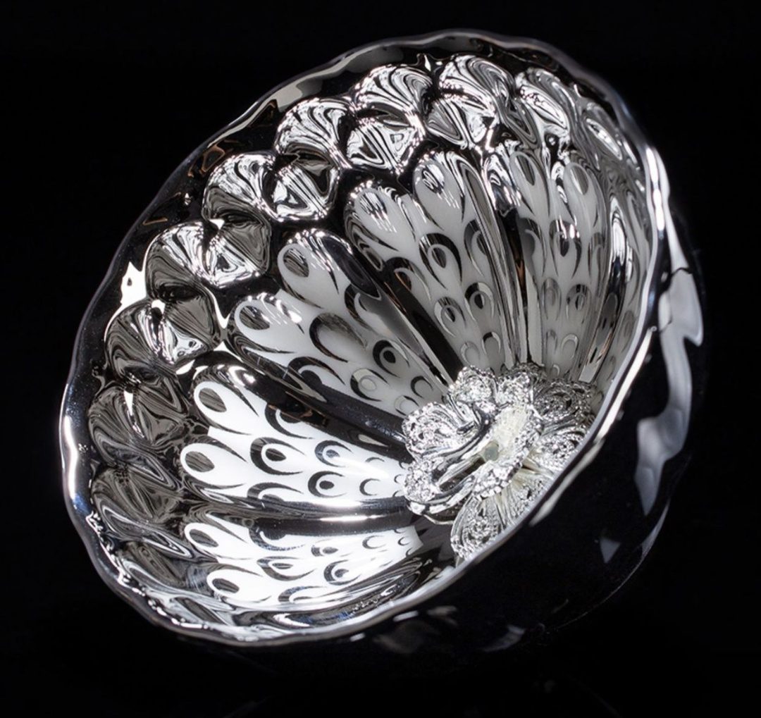 feathered dream tenmoku tea cup with gift bag feathered dream tenmoku tea cup with gift bag