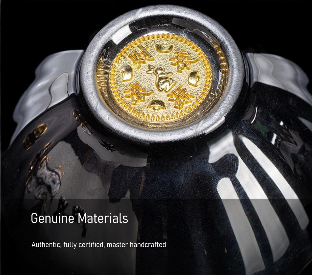 feathered dream tenmoku tea cup with gift bag feathered dream tenmoku tea cup with gift bag