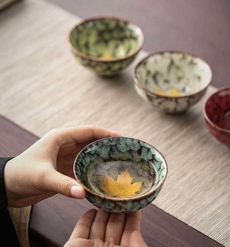 five elements set of 5 with gift box tenmoku tea cup five elements set of 5 with gift box tenmoku tea cup