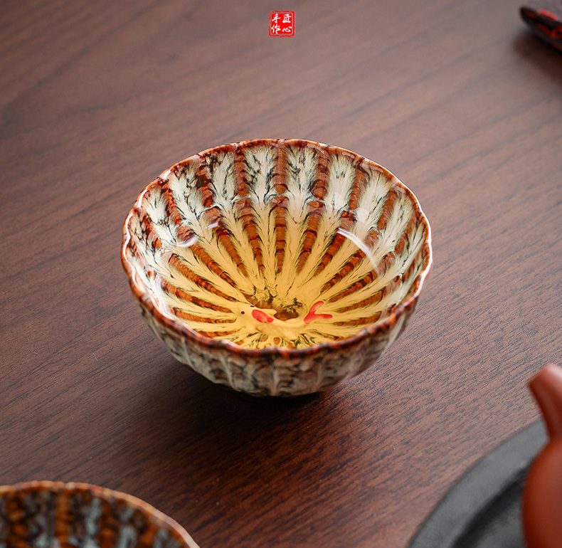 golden fish tenmoku tea cup golden fish tenmoku tea cup