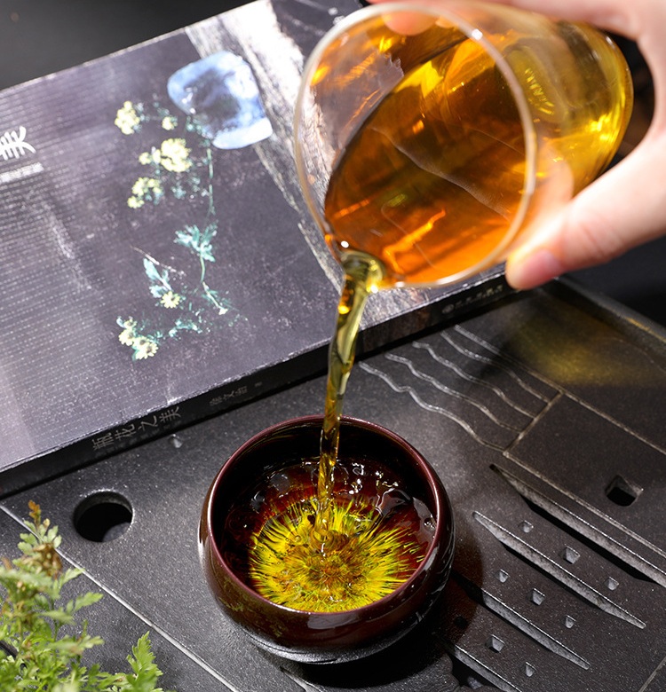 tenmoku tea cup, handmade