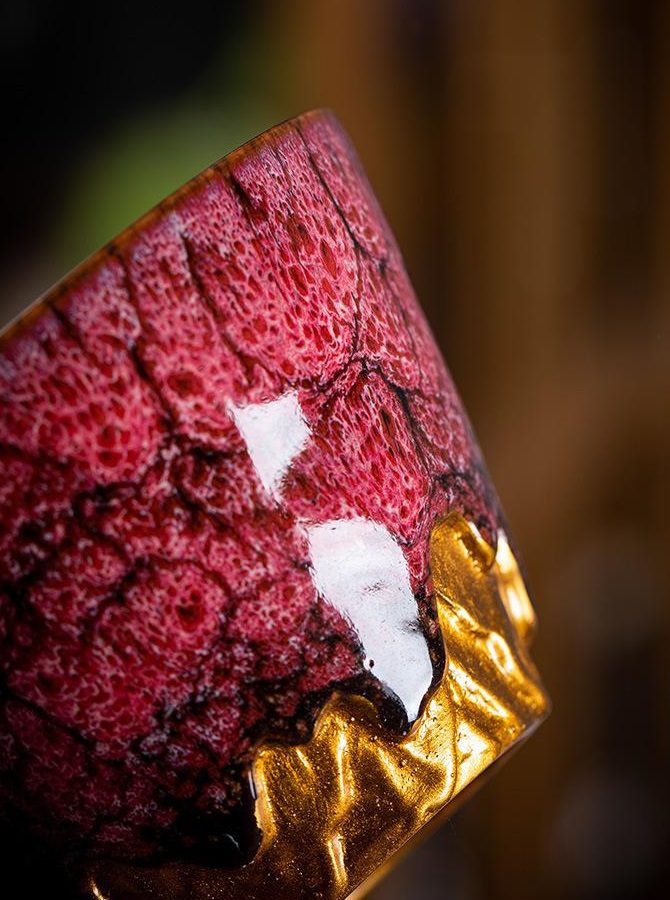 tenmoku tea cup season hat set of 4 with gift box tenmoku tea cup season hat set of 4 with gift box