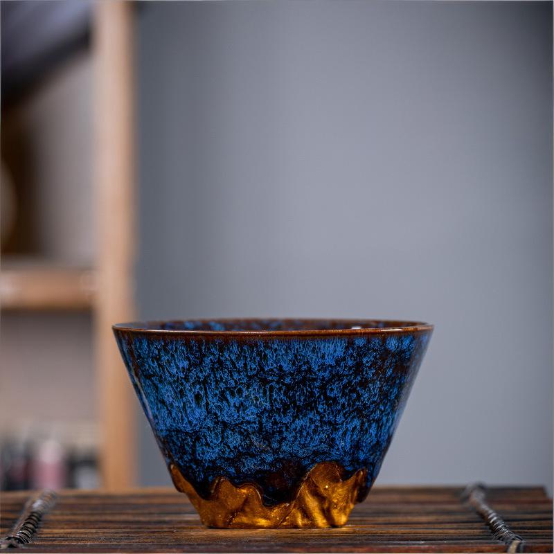 tenmoku tea cup season hat set of 4 with gift box tenmoku tea cup season hat set of 4 with gift box