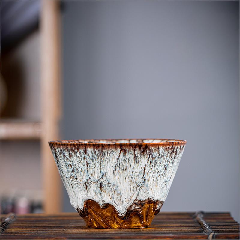 tenmoku tea cup season hat set of 4 with gift box tenmoku tea cup season hat set of 4 with gift box